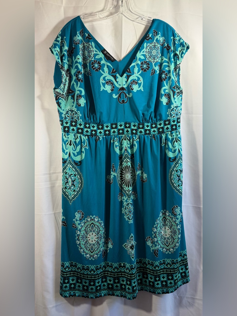 INC International Concepts V-Neck Sleeveless Midi Dress Size 1X